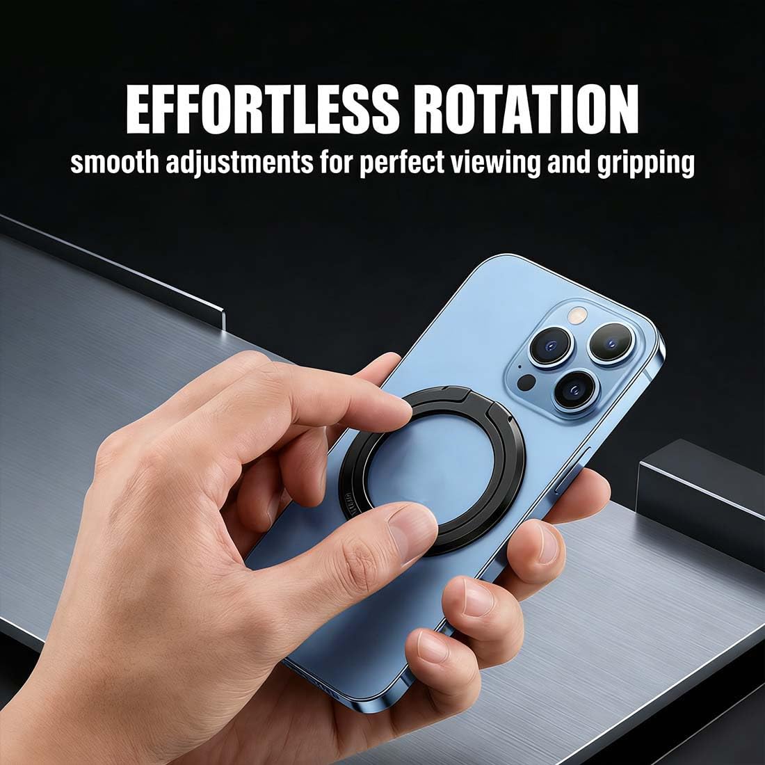 1 Pezzo Supporto ad Anello Magnetico per Cellulare, Universale Cellulare Anello Rotazione 360° Gradi Smartphone Ring per iPhone, Samsung, Tutti Gli Smartphone e Tablet