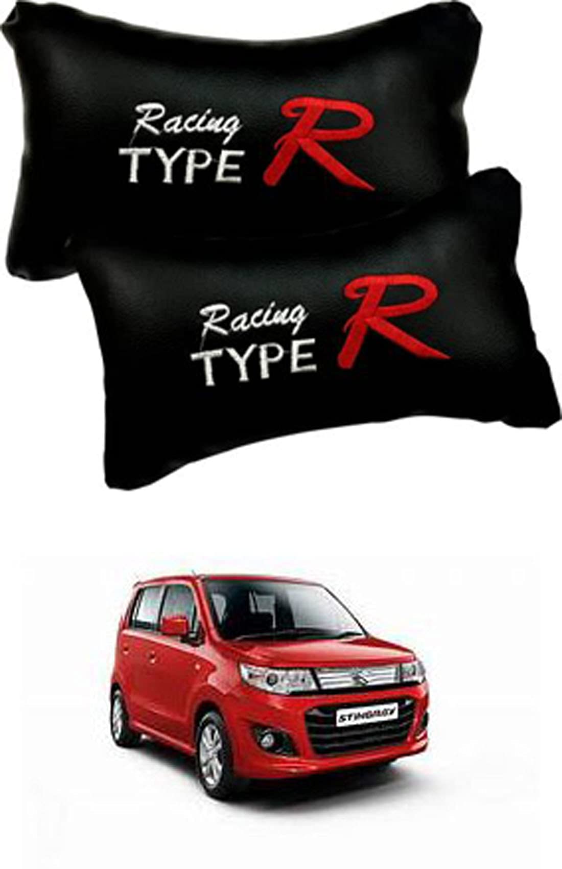 RONISH Black Type R Car Neck Support Cushion for Maruti Suzuki WagonR Stingray