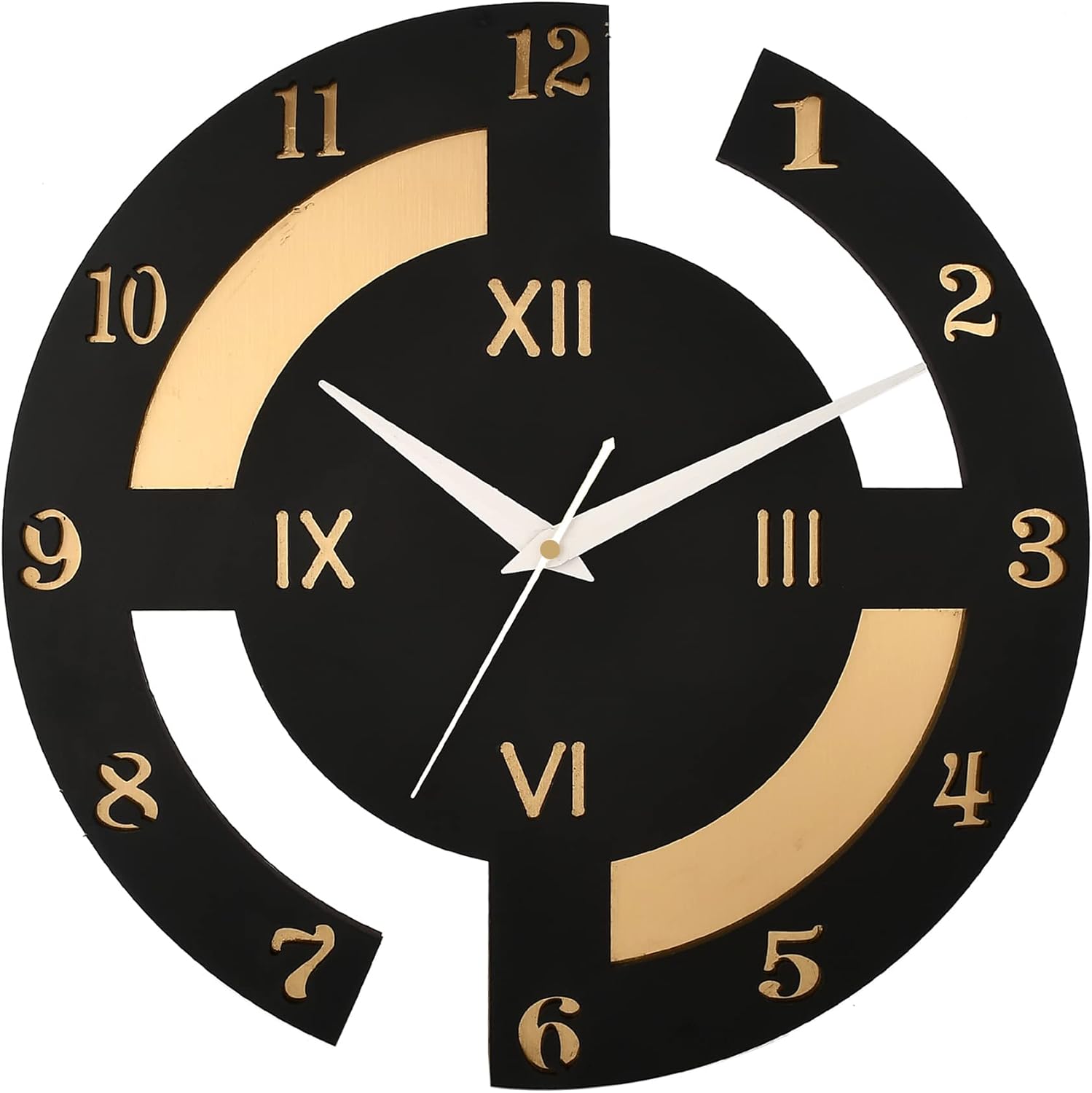 NEELEWALA Wooden Wall Clock 12" Modern Style Analog Wooden Wall Clocks Decorative