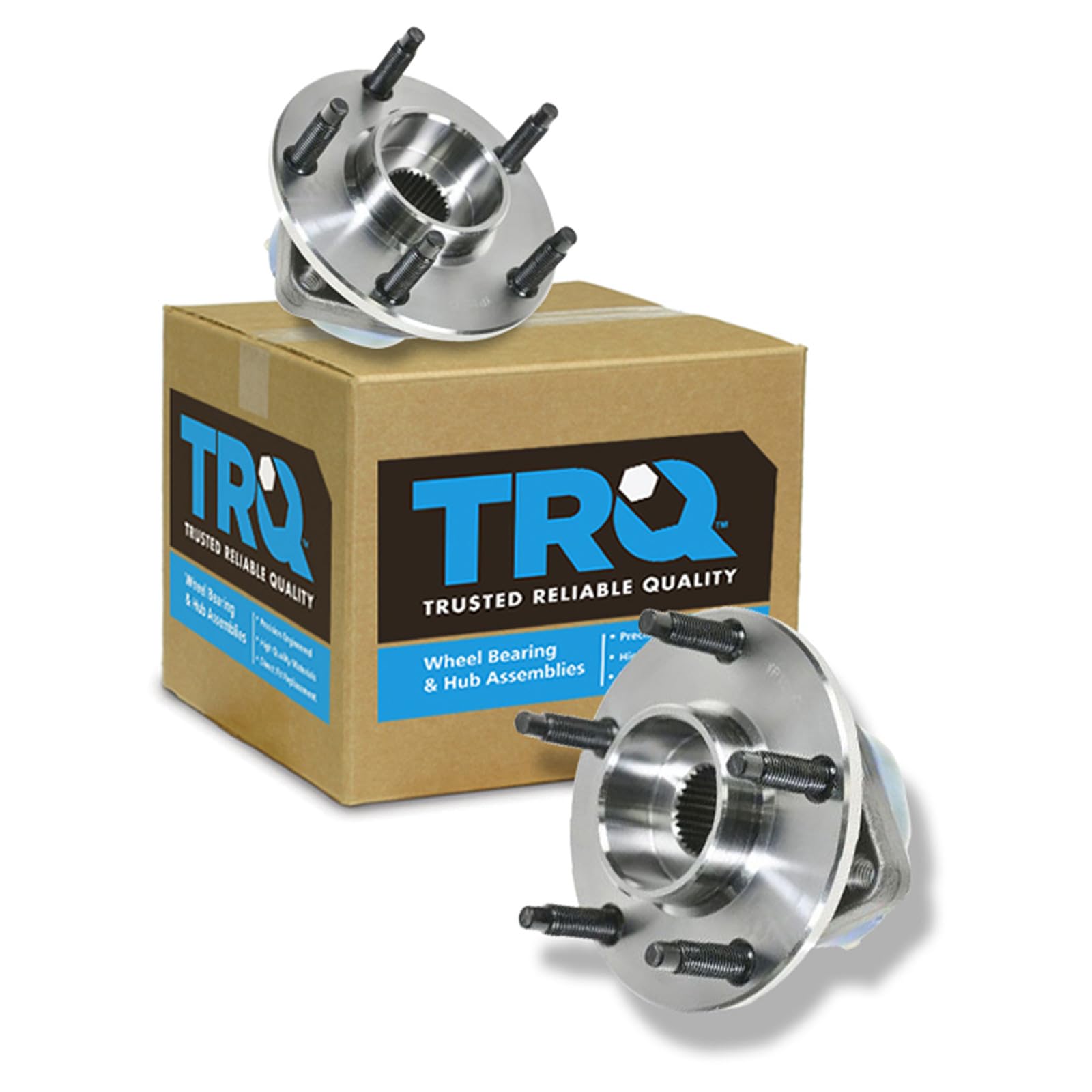 TRQ Rear Driver and Passenger Side Wheel Bearing and Hub Assembly Set 2