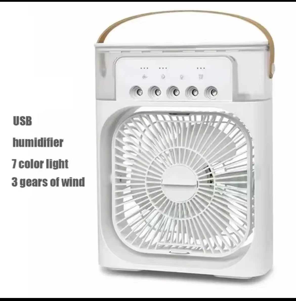 Powerful Electric Cooling Fan with Digital LED Display White