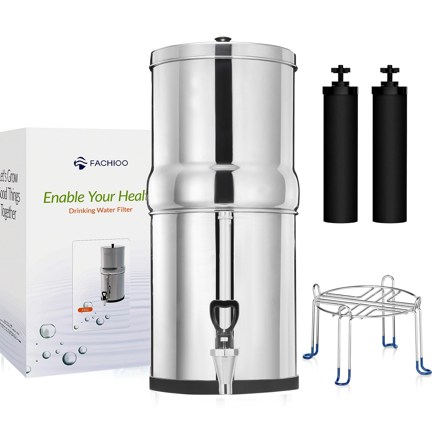 Waterdrop WD-TK 2.25G Gravity-Fed Stainless Steel Water Filter System | NSF/ANSI 42 & 372