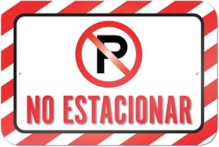 No Estacionar No Parking Spanish 9" x 6" Metal Sign