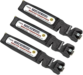 3 Pcs Master Knife Sharpeners, Manual Pocket Knife Sharpener Tool, Quick Sharpening for Kitchen Knives, Blades, Scissors, Easy to Sharpens - Black, Made in USA