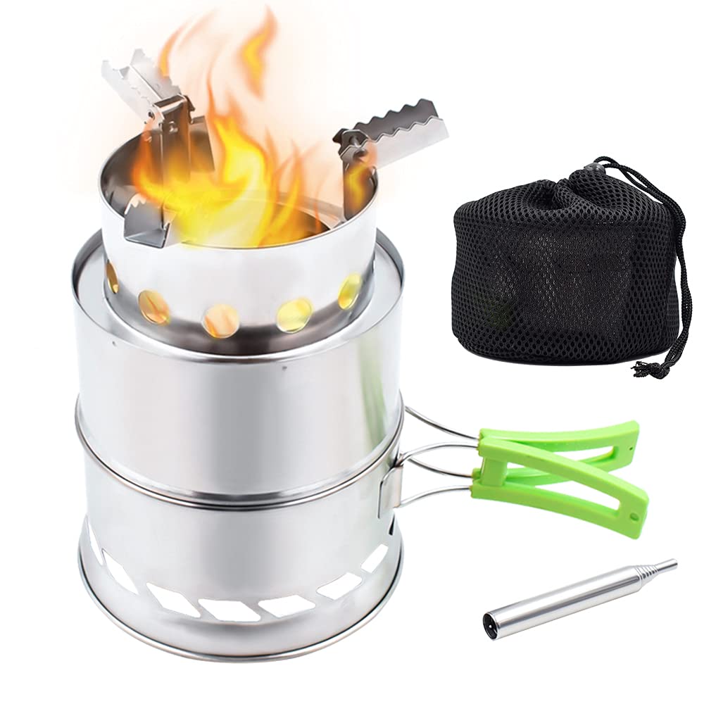 Buy Acelane Wood Camping Stove Folding Backpacking Stove, Portable Wood