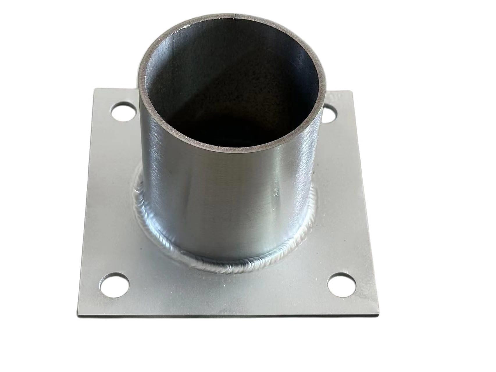 Stainless Steel Post Base Bracket for Mailbox, Porch Railings, and Fences - 2.4 to 8 Inch Diameter Options(2PCS 8in x4.7in)