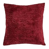 Coloris : Rouge Paris Prix Atmosphera Créateur d\'intérieur - Coussin Jacquard en Flanelle Lyno 40x40cm Rouge Grenat