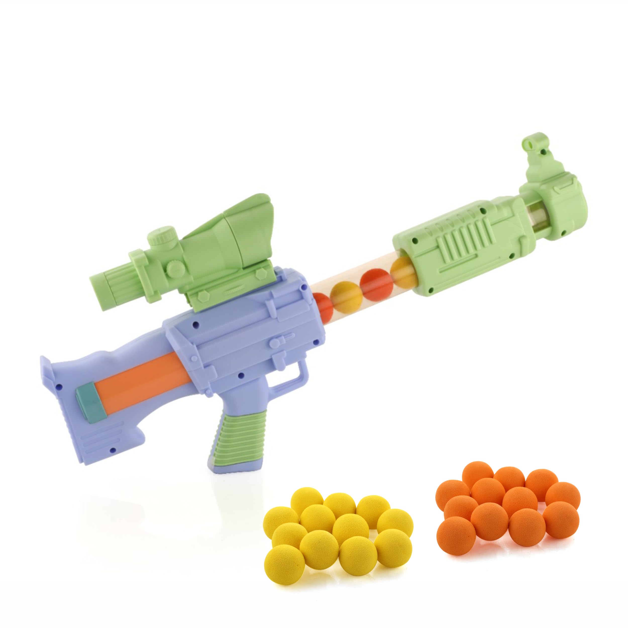 Chanak Space Explorer Pneumatic Gun Include 12 Orange & 12 Yellow Soft Foam Ball, for Indoor Outdoor Use Safe for Boys Girls, Above 5+ Age, BIS Approved-image-26