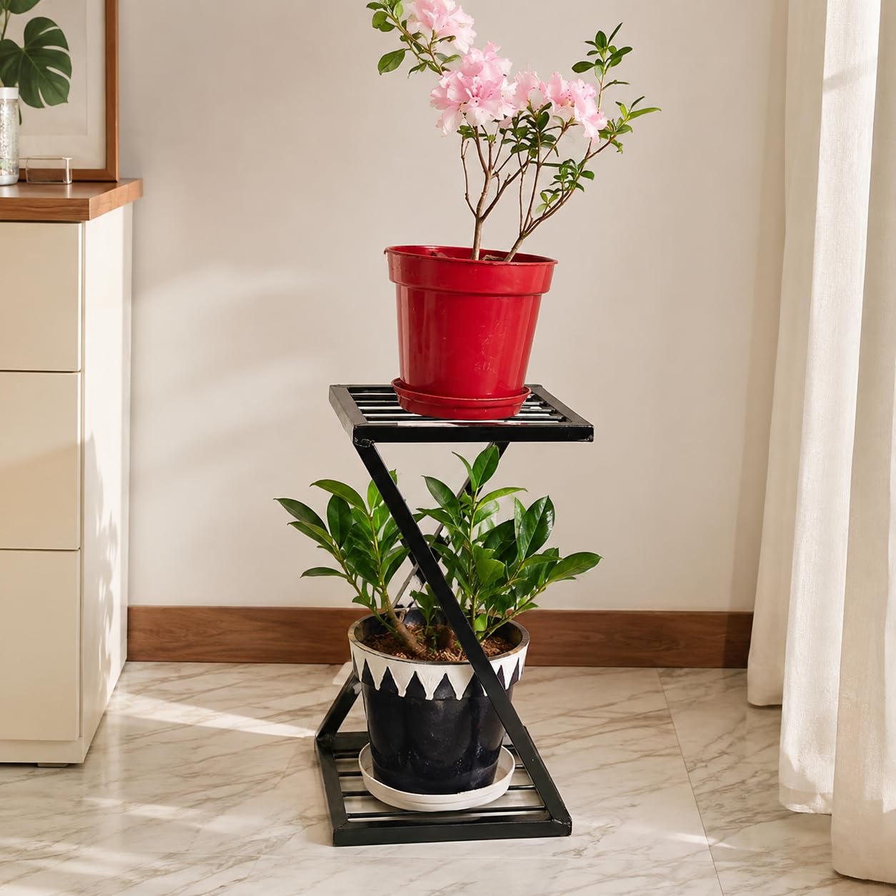 Metal Plant Stands - Modern Z & X Shape -4