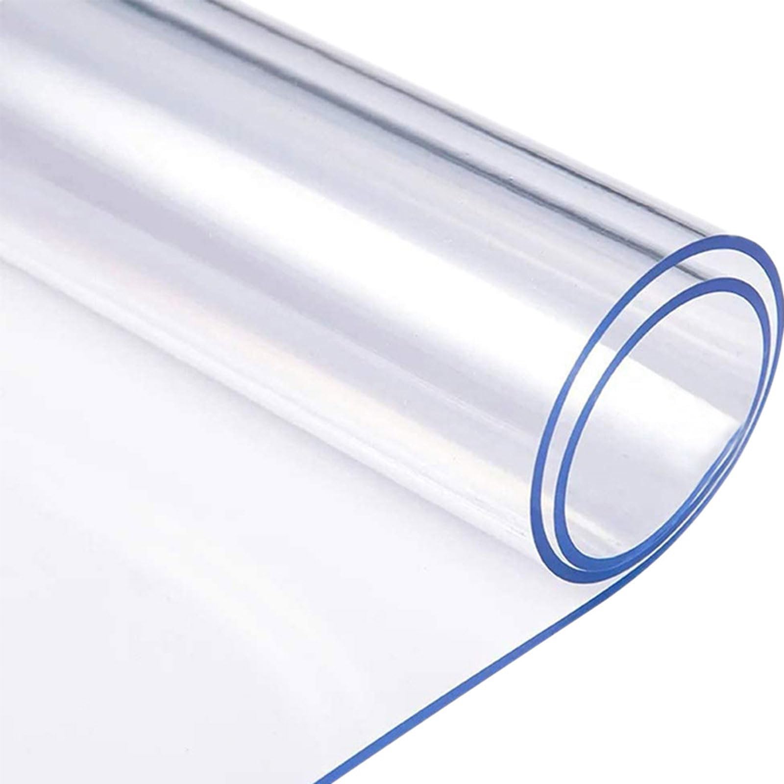 Copritavolo Trasparente,Tovaglia Trasparente,Tovaglietta Trasparente,Protezione da Tavolo Tagliabile,Sottomano da Scrivania Trasparente in PVC,Impermeabile,Tagliabile,per Scrivania