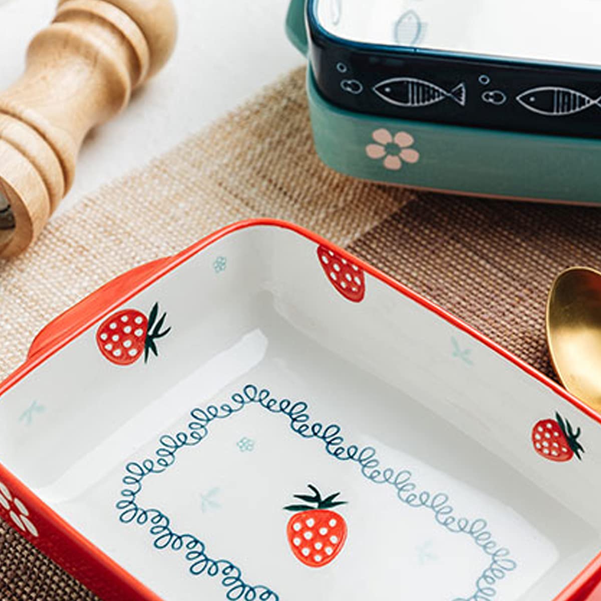 Ceramiczna płyta do pieczenia Ceramiczne naczynia do pieczenia w piekarniku, naczynie do pieczenia w piekarniku, naczynie do pieczenia prostokątne naczynia ceramiczne, patelnie do zapiekanek, prezent