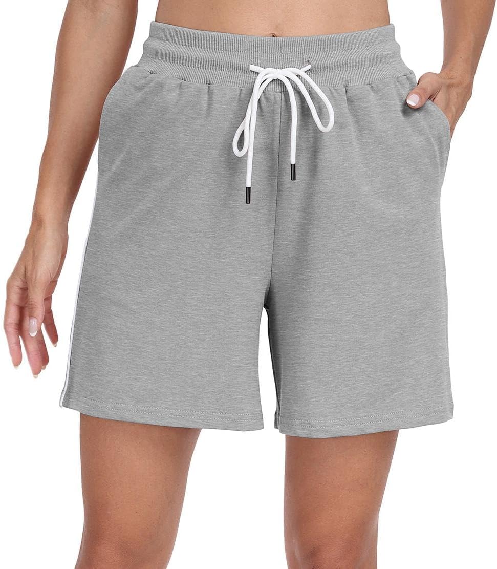 POSESHE Women's Large Size Running Casual Shorts Summer Sports Fitness High Waist Fitness Yoga Pants