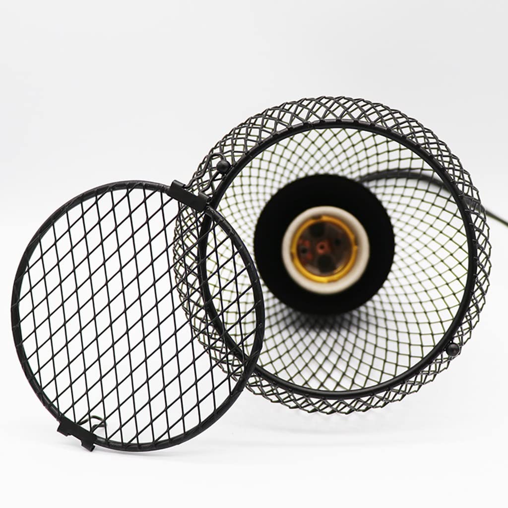 Luce Riscaldante per Tartarughe Rettili, Protezione del Riscaldatore UVA UVB, Copertura in Rete per Lampada Termica in Ceramica per Anfibio, Uccello, Design del Gancio (Color : 2pcs)