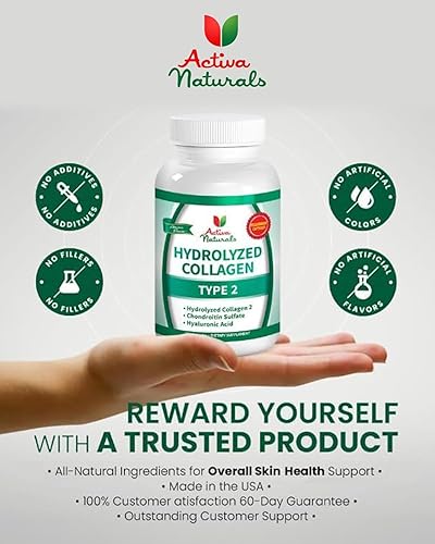 Miniatura 6 de Activa Naturals Suplemento hidrolizado de colágeno tipo 2 con condroitina e hialurónico - 120 Veg. Caps