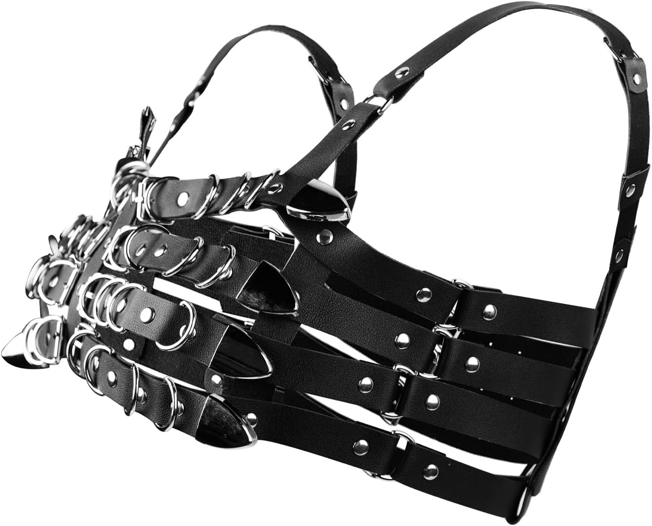 Punk Leather Chest Harness Belt for Women Black Body Chain Bra Sexy Body Waist Chain Belt Rave Nightclub Body Accessories
