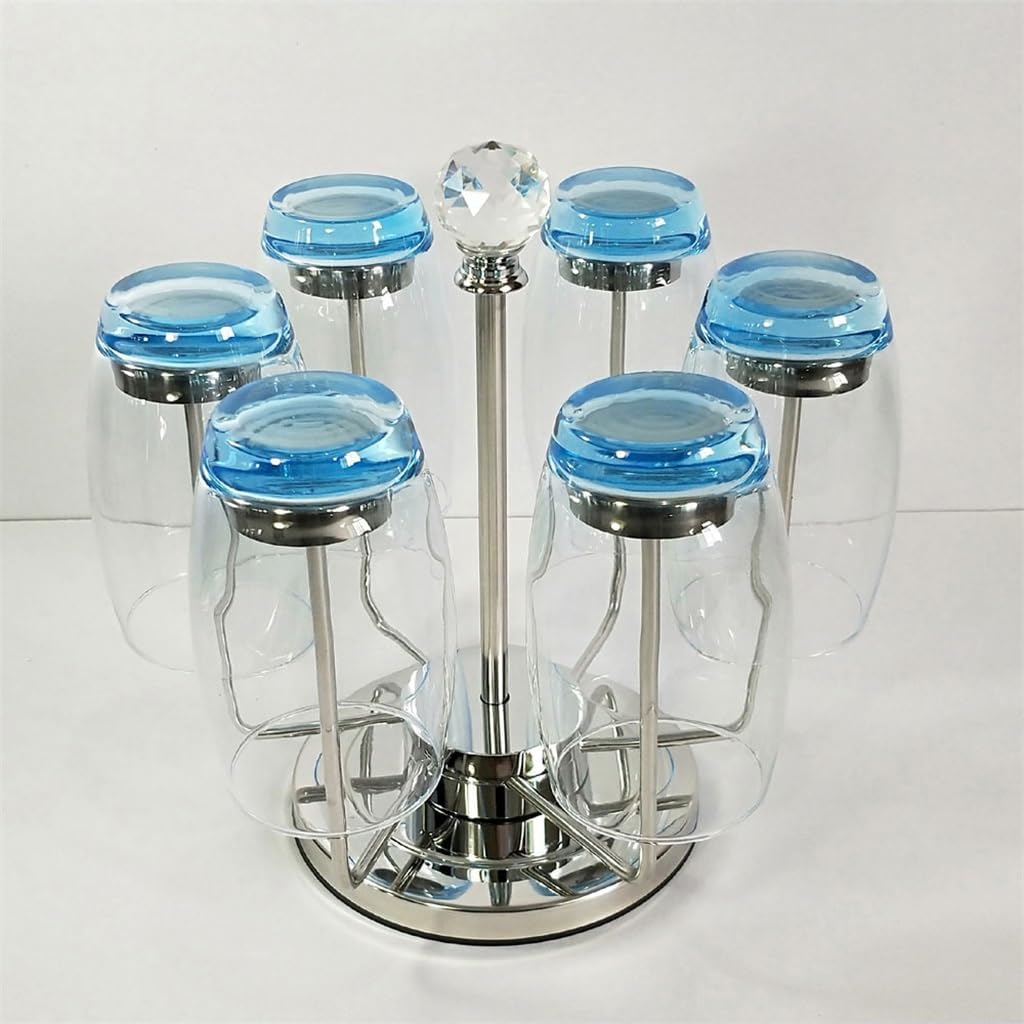 Stainless Steel Cup Holder Rotating Crystal Drain
