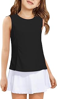 Versatile Girls' Athletic Tank Top: Sleeveless Shirt for Running, Tennis & Yoga (Ages 4-14)