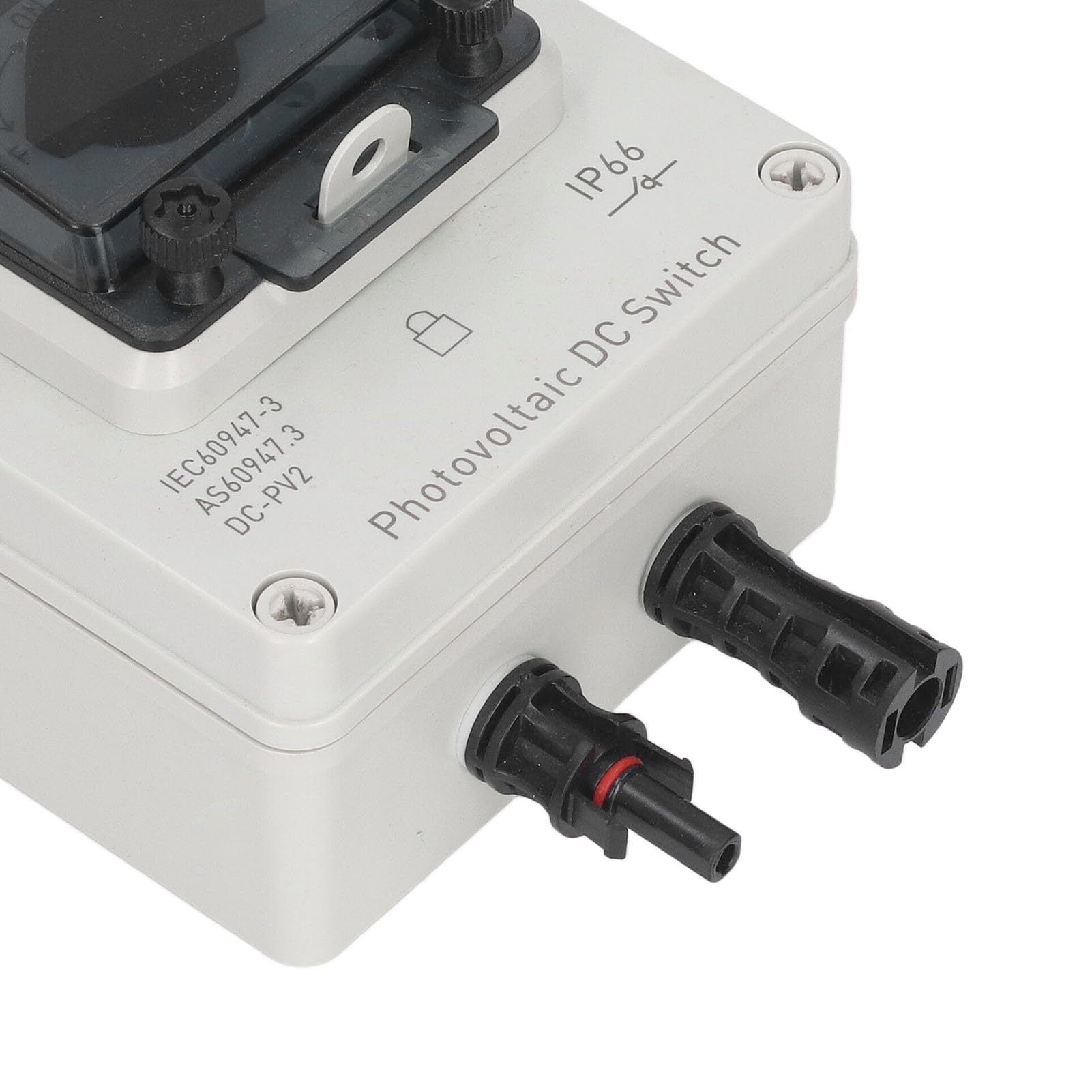 Odłącznik Energii Słonecznej Wodoodporny Izolator Obwodu Fotowoltaicznego do Domowych Systemów Fotowoltaicznych Wysoka nośność 63A Materiał PC Rozmiar 17x13x10cm