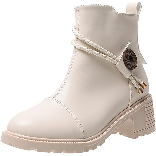 Women's Ankle Boots & Booties Western Stitched Pointe Toe Tie Knot Pump Ankle Boots Military Boots for Women