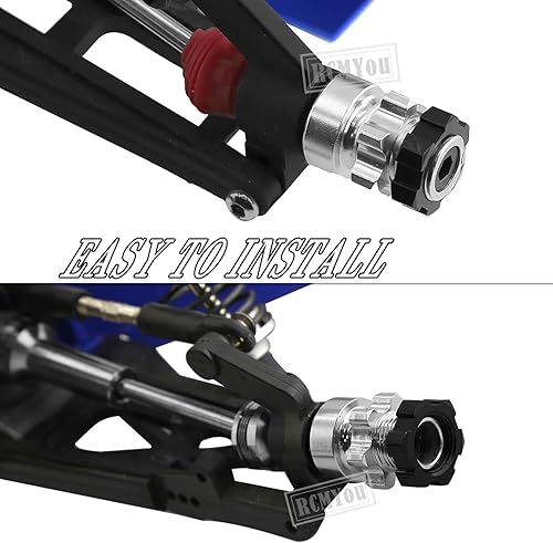 Miniatura 3 de Parte de mejoras de llave hexagonal de rueda de 0.472 in y 0.669 in para 110 Slash Rustler Stampede Bandit 4wd 2wd, adaptadores de cubo hexagonal de