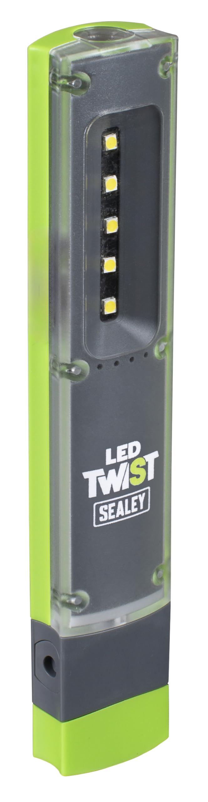 Sealey Green Led Twist Rechargeable Inspection Light 1W Cob & 1W Smd