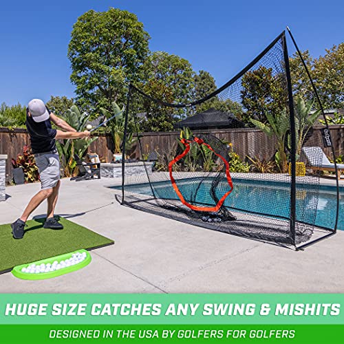 Gosports Golf Practice Hitting Net - Choose Between Huge 10 Ft X 7 Ft Or 7 Ft X 7 Ft Nets - Personal Driving Range For Indoor Or Outdoor Use - Designed By Golfers For Golfers #TOP4