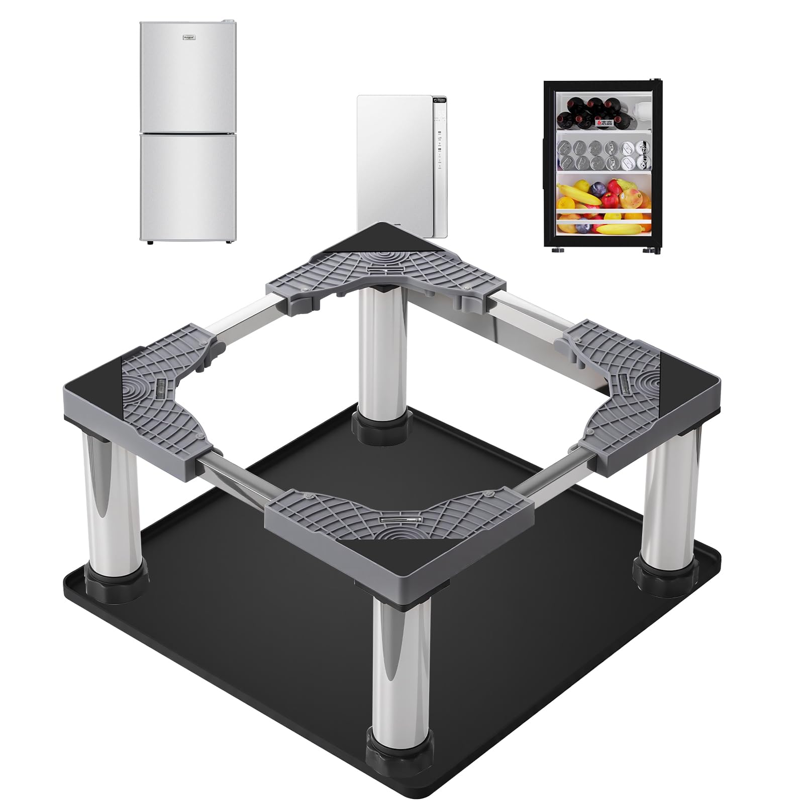 Photo 1 of HurOutd Adjustable Mini Fridge Stand with Silicone Mat