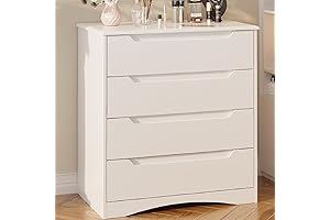 Gizoon 4 Drawer Dresser: The White Storage Solution for Modern Bedrooms