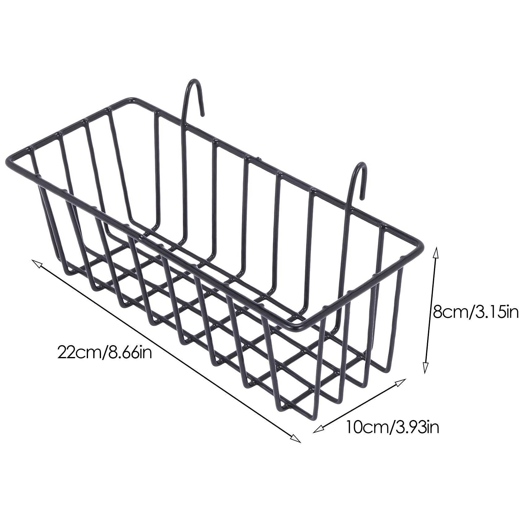 Bordhap 2 Pack Wall Grid Panel Hanging Wire Basket,Grid Wall Storage Basket,Wall Mount Baskets Display Shelves for Kitchen,Home - Image 4