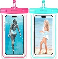Vista 1 de Funda impermeable para teléfono celular, paquete de 2 bolsas universales impermeables para iPhone/Samsung Galaxy/Pixel, bolsa seca bajo el agua