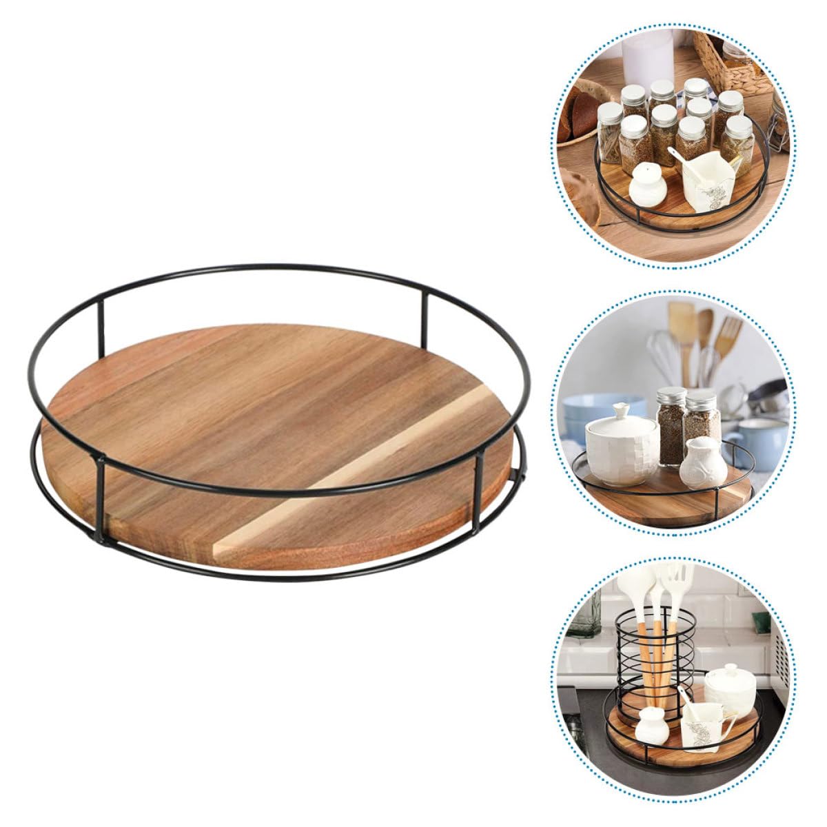 Drehbarer Gewürzaufbewahrungsbehälter und Eisen mit Multifunktionalem Design für Küche und Badezimmer Praktischer Küchen Organizer mit Drehfunktion