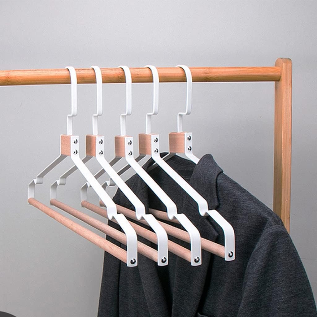 5 Wooden Hangers for Wet and Dry Use Smooth Surface Suit Hangers for Hanging Hats Necklaces Metal Wide Shoulder Hangers (Color : D, Size : 44x23.5cm) (E 44x23.5cm)