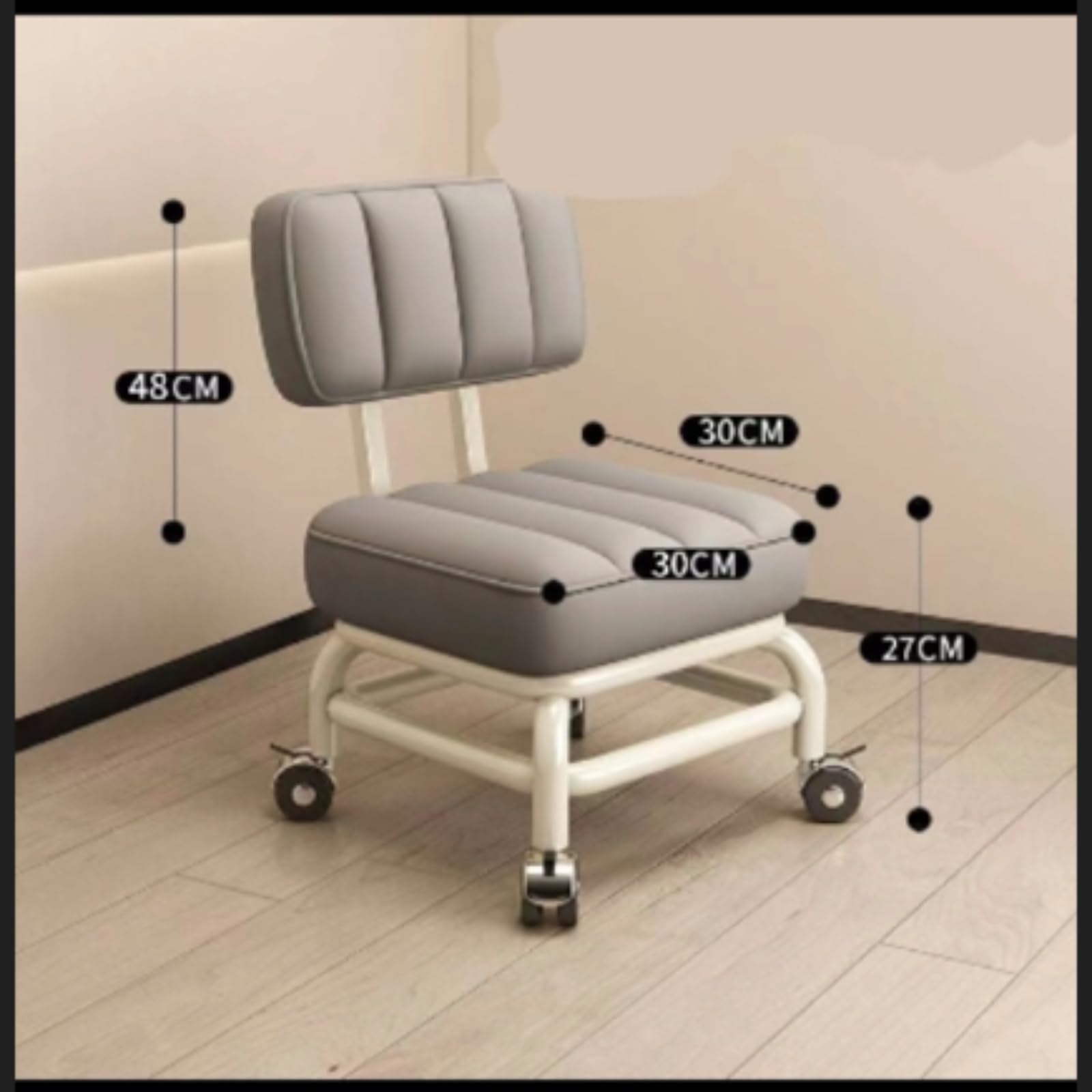 Sgabello su ruote, sgabello basso, piccolo sgabello da casa, sgabello per nail art, sgabello da divano, sgabello da casa comodo, rotazione a 360 gradi, sgabello basso pratico per il lavoro, diversi