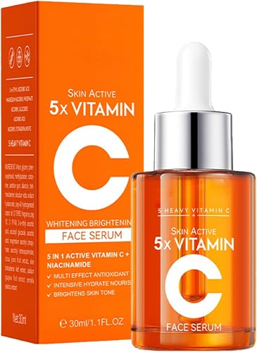 5x Vitamin C Face Serum, Korean Vitamin C -Face TonerSerum, FaceToner 5 En 1 Vitamina C Moisturizing & Nourishing Serum-30ml (Serum)