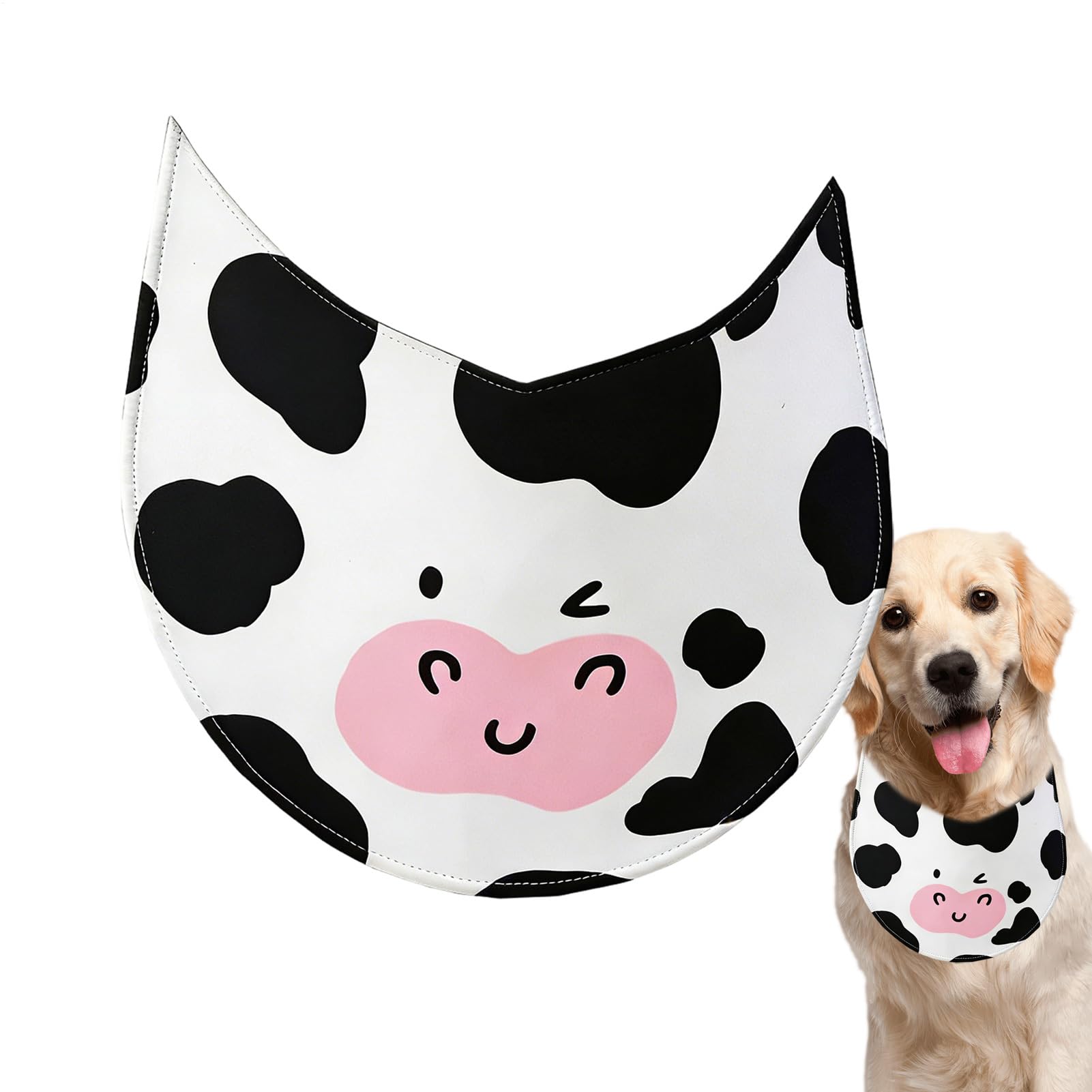 Drool Bibs for Medium Large Dogs, XL, XXL, Waterproof Adjustable Pet Bib with Absorbent Cotton, Design with Print | Neck Circumference 20-75 cm, Bib