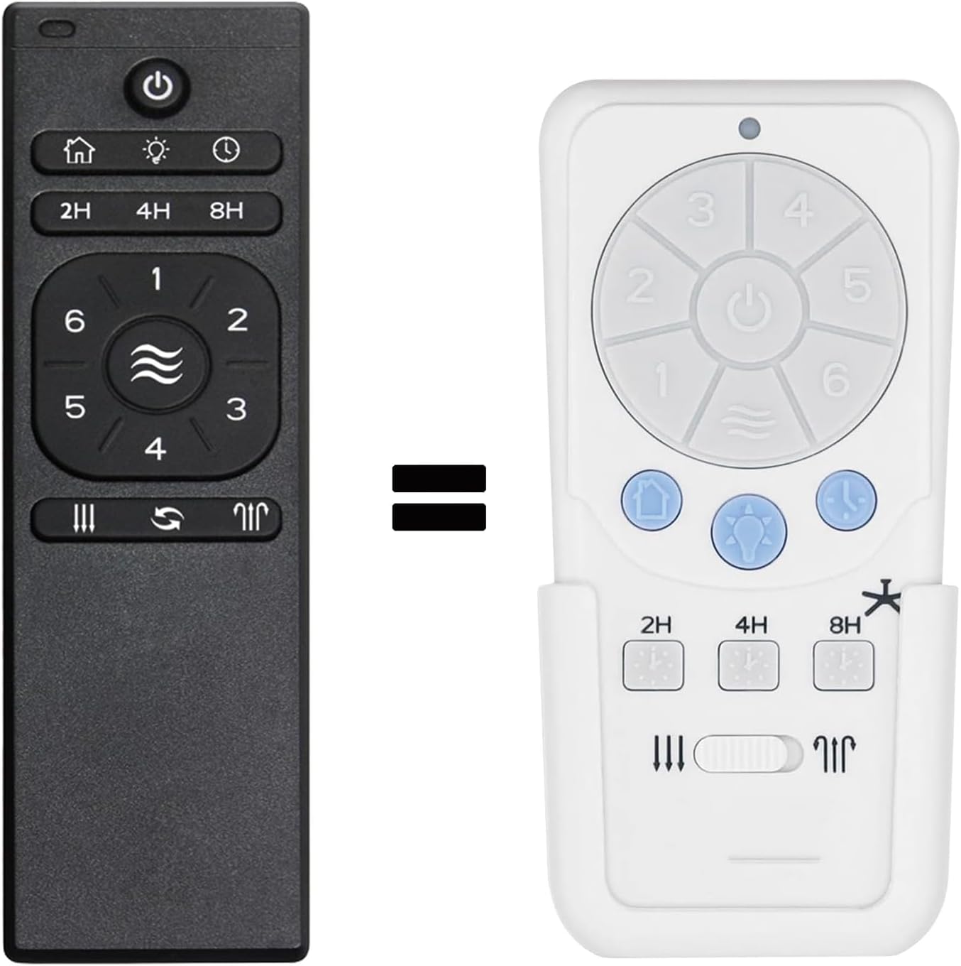 Replacement for Harbor Breeze Ceiling Fan Remote Control A25-TX012 A25-TX025, 6-Speed & Light Dimmer with Learn Key for DC Motor,Natural Breeze & Sleep Timer & Season Slide Switch (Remote Only)