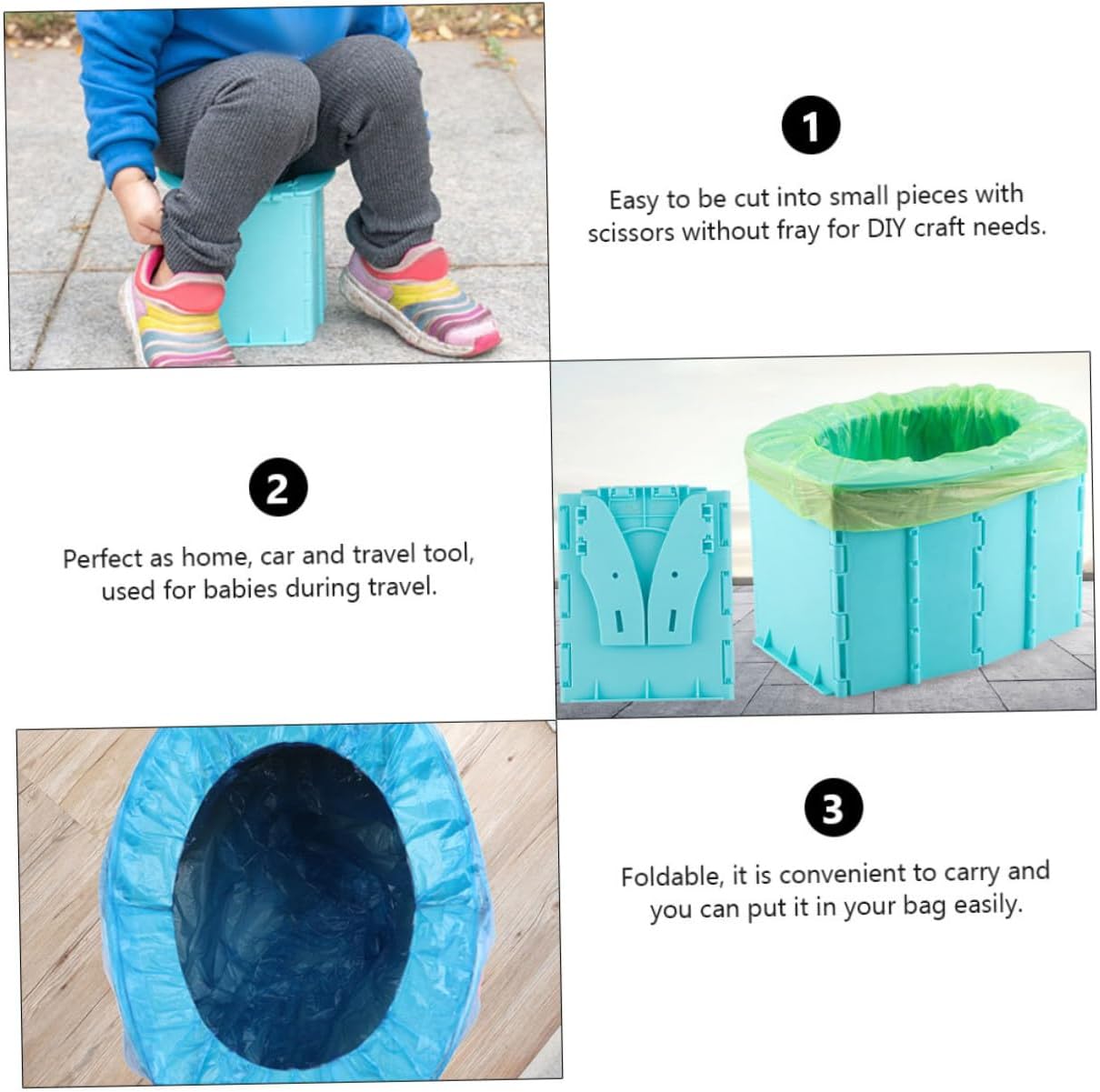 Milisten Portable Boy Girl Travel Potty Trainer Super Potty Seat Collapsible Stool Boy Girl Toilet for Car Outdoor