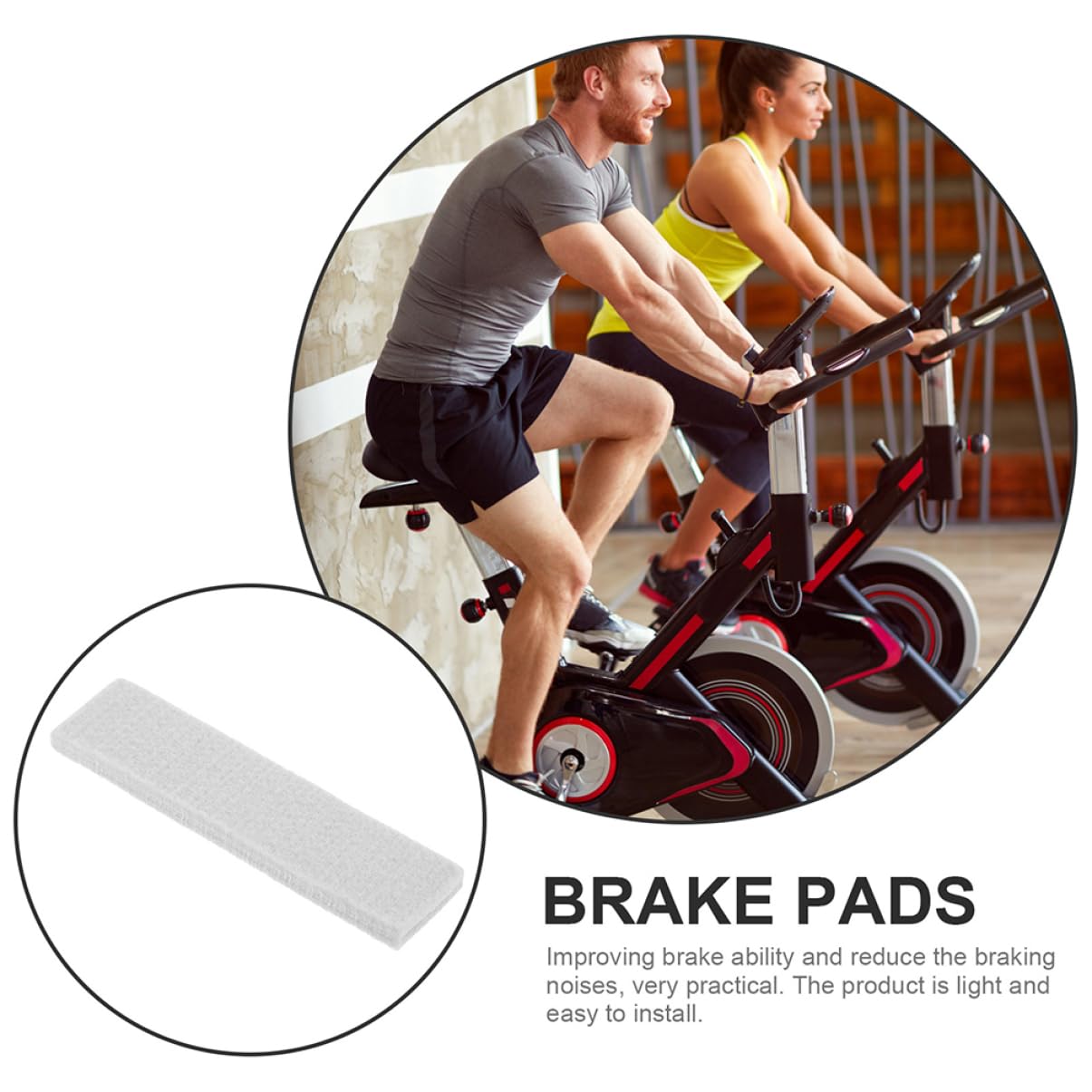 6 Stück Filzbremsbeläge für Fitnessbikes mit Rutschfester Funktion und Geräuschreduzierender Wirkung für Indoor Cycling und Sportgeräte