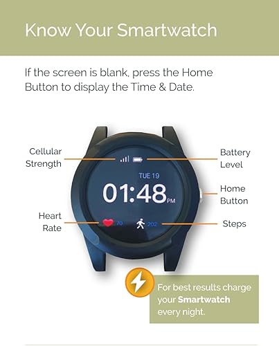 Miniatura 2 de Sistema de alerta médica Safety+ 4G para personas mayores reloj inteligente, detección de caídas, monitor 247, localización WiFi, botón SOS,