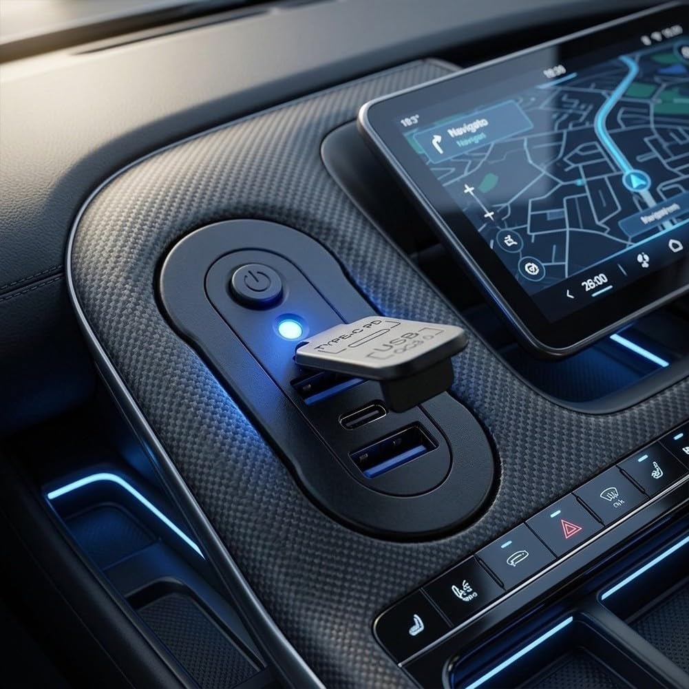 Socket USB Empotrar 72W para carga Rápida Coche Socket USB Empotrar
