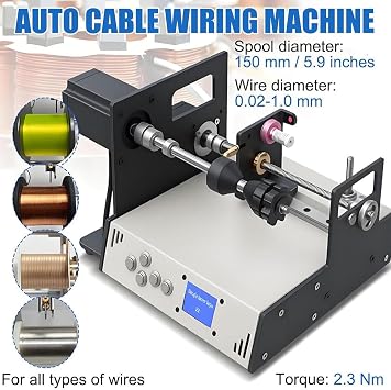 Automatic Coil Winding Machine with Adjustable Speed and Precision, for Transformer and Choke Coils
