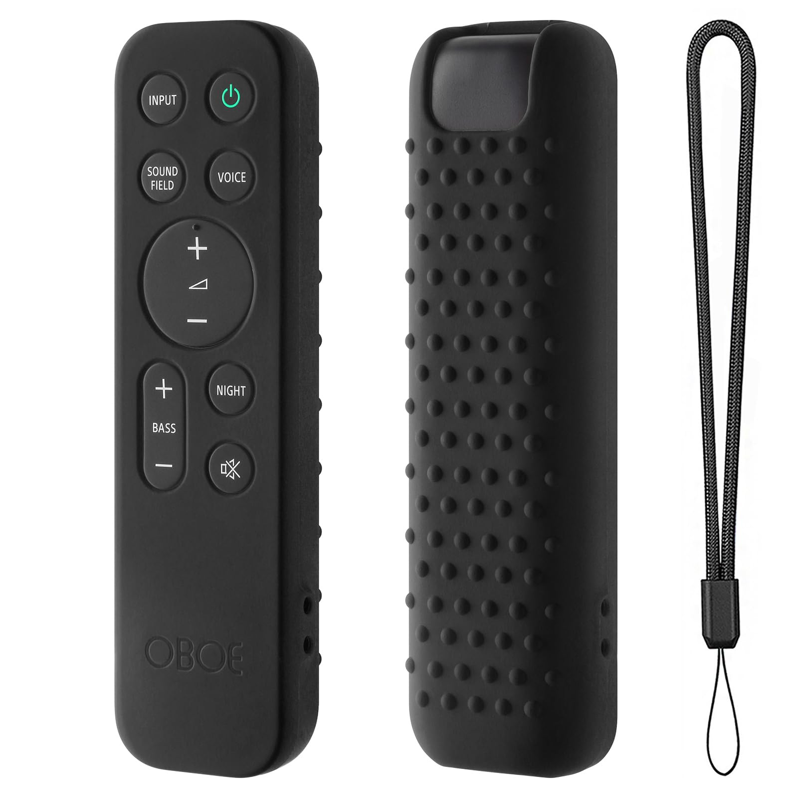 Oboe Silicone Tv Remote Cover Compatible with Sony Bravia Soundbar Theatre Bar 9/8 Protective Case with Lanyard (Black) [REMOT E NOT Included]-image-33