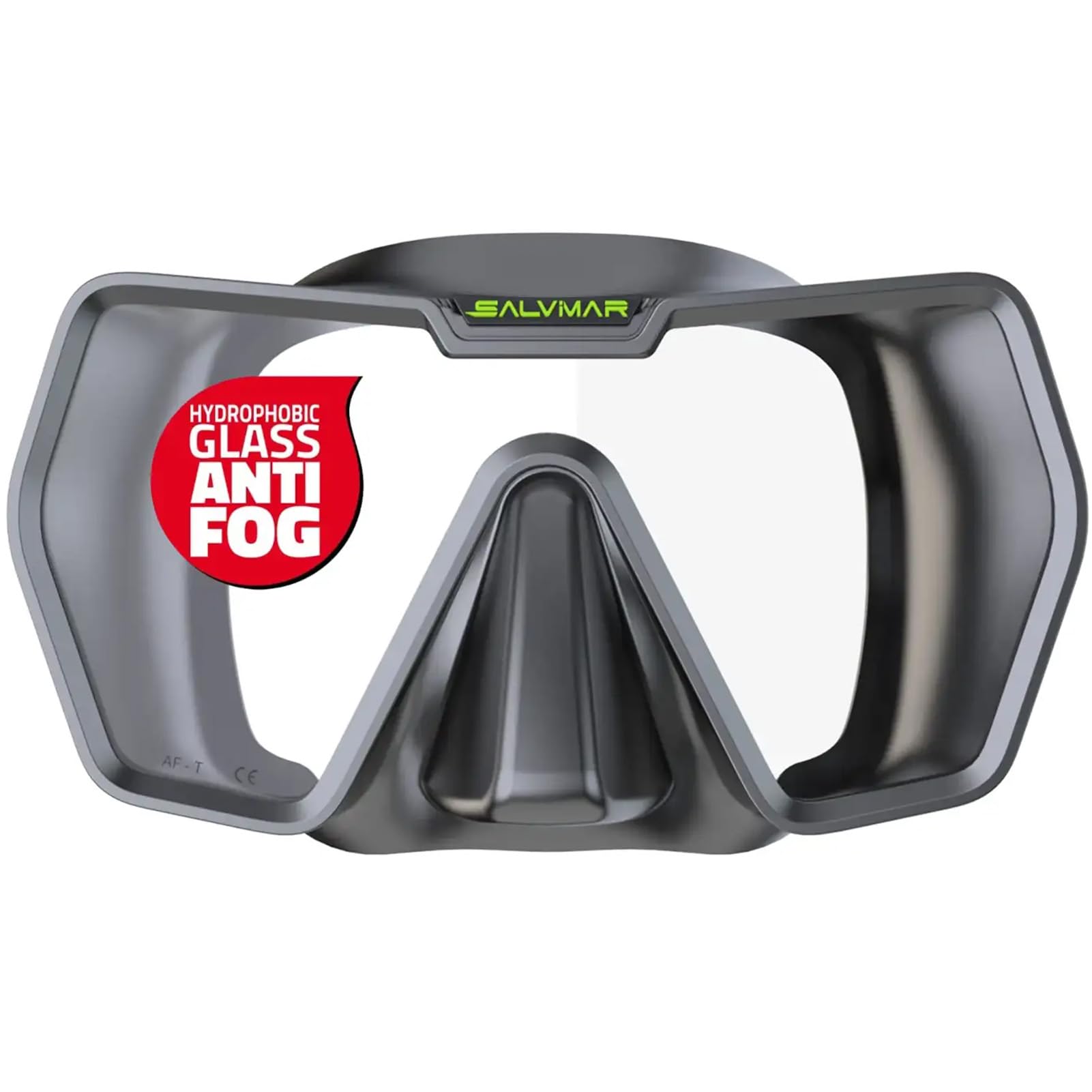 Salvimar Drake Anti Fog, Maschera Adulto Anti Appannamento, con cinghilo elastico, per immersioni subacquee e snorkeling