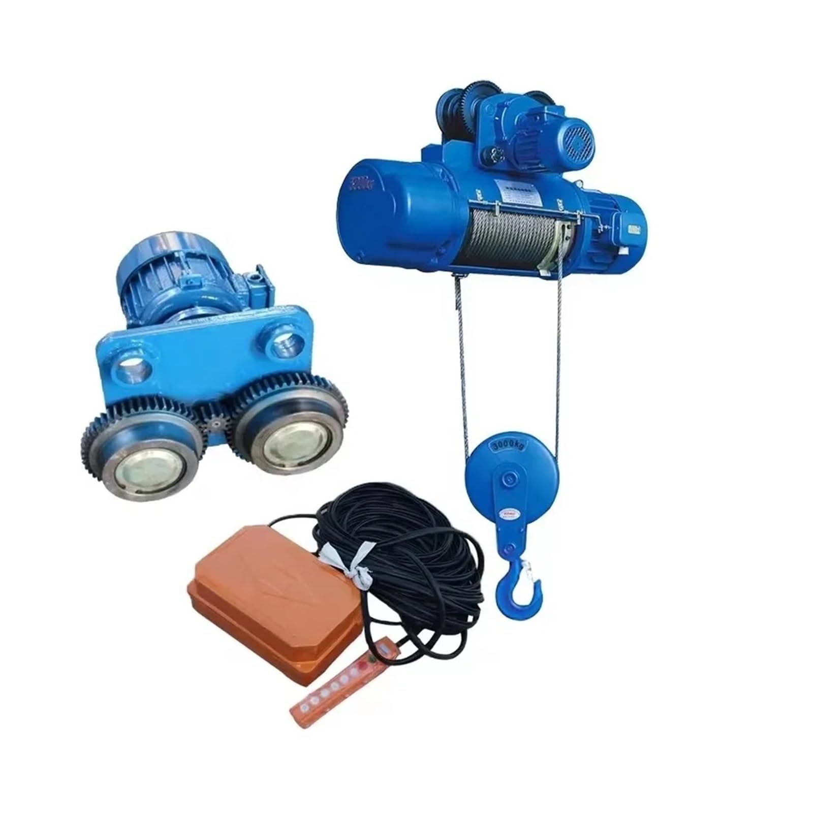 Sollevamento Gru A Portale Supporto Paranco Elettrico A Trazione Manuale Argano A Fune Metallica Magazzino Cantiere Edile per il sollevamento e il traino(Blue)