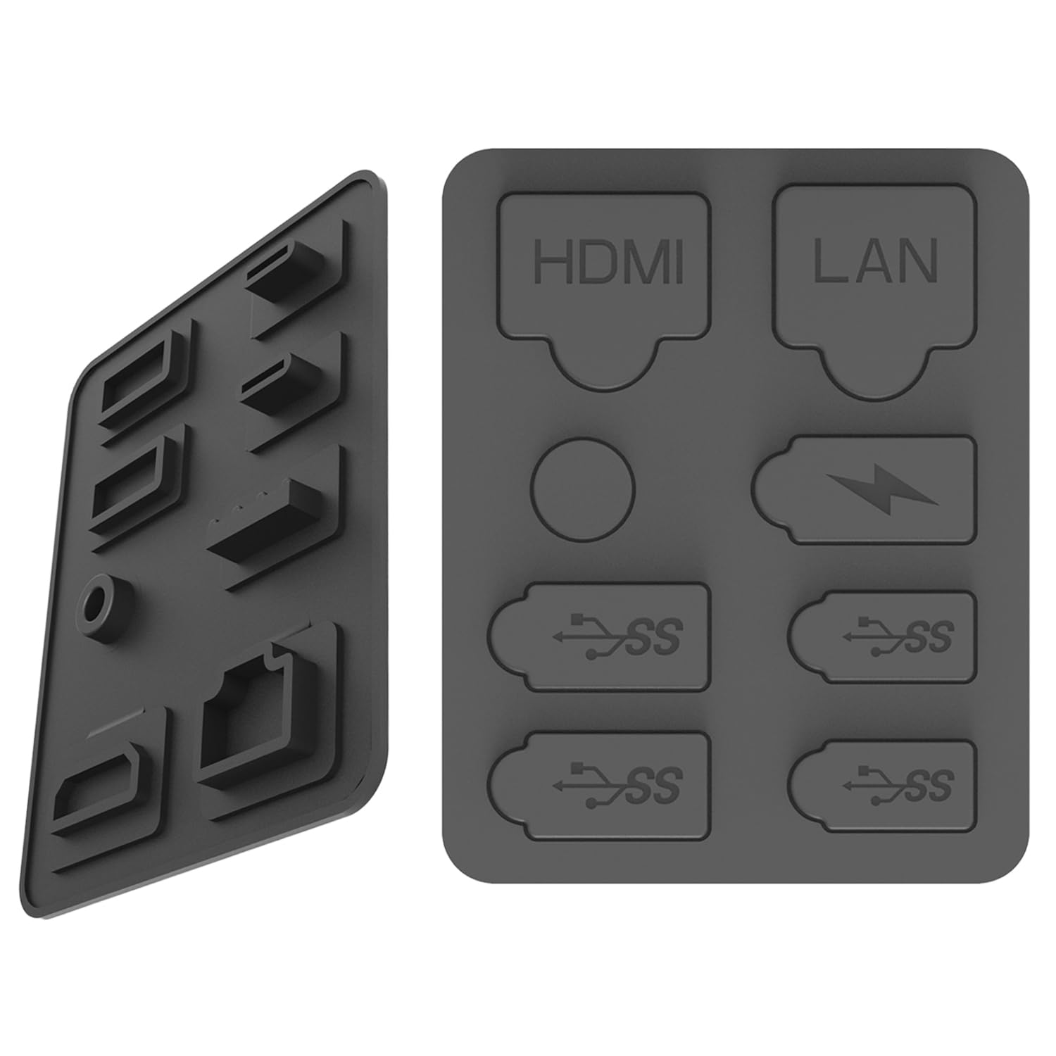 Booge 1 Pc 8-in-1 Silicone Dust Plugs Set Anti-dust Cover USB Interface for PlayStation 5 Console Accessories