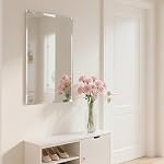 16x24in(40x60cm) Rectangle Frameless Beveled Wall-Mounted Mirror,Tempered Glass Bathroom Vanity Mirror with Beveled Edge,Hangs Horizontally or Vertically,Wall Mirror for Bathroom,Entryway