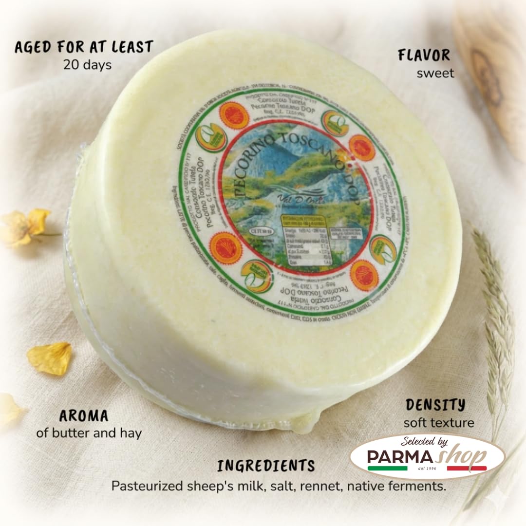 Pecorino Toscano AOP Fromage de Brebis - Formes entières, poids de Kg. 2.0