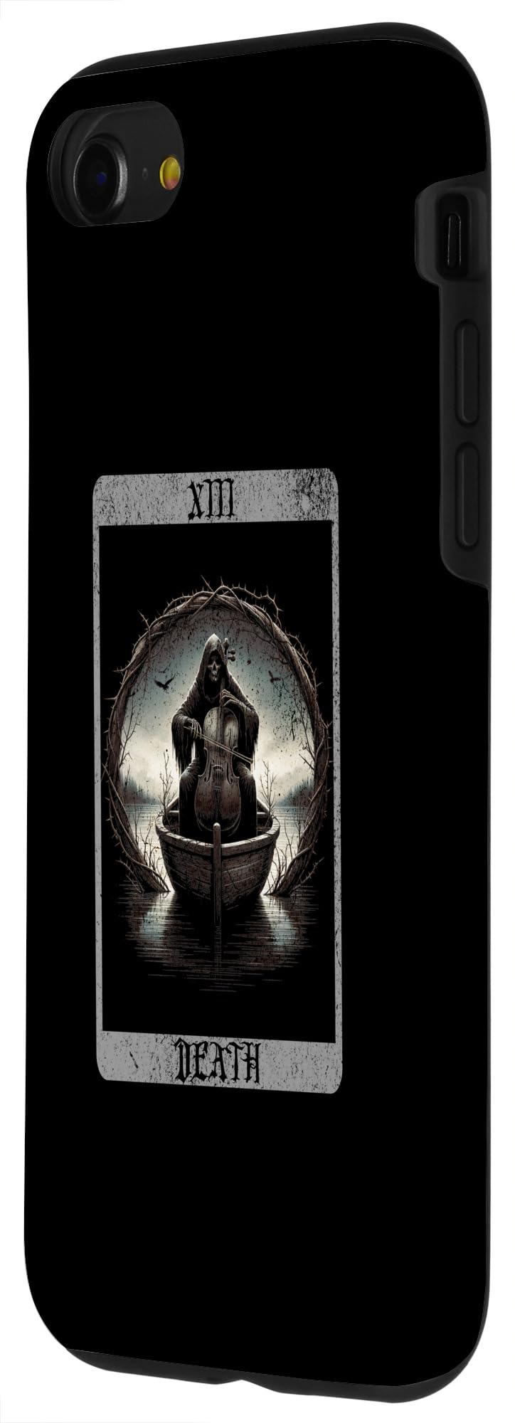 iPhone SE (2020) / 7 / 8 Vintage Tarot Card Death Reaper Occult Satan Unholy Horror Case - Image 2