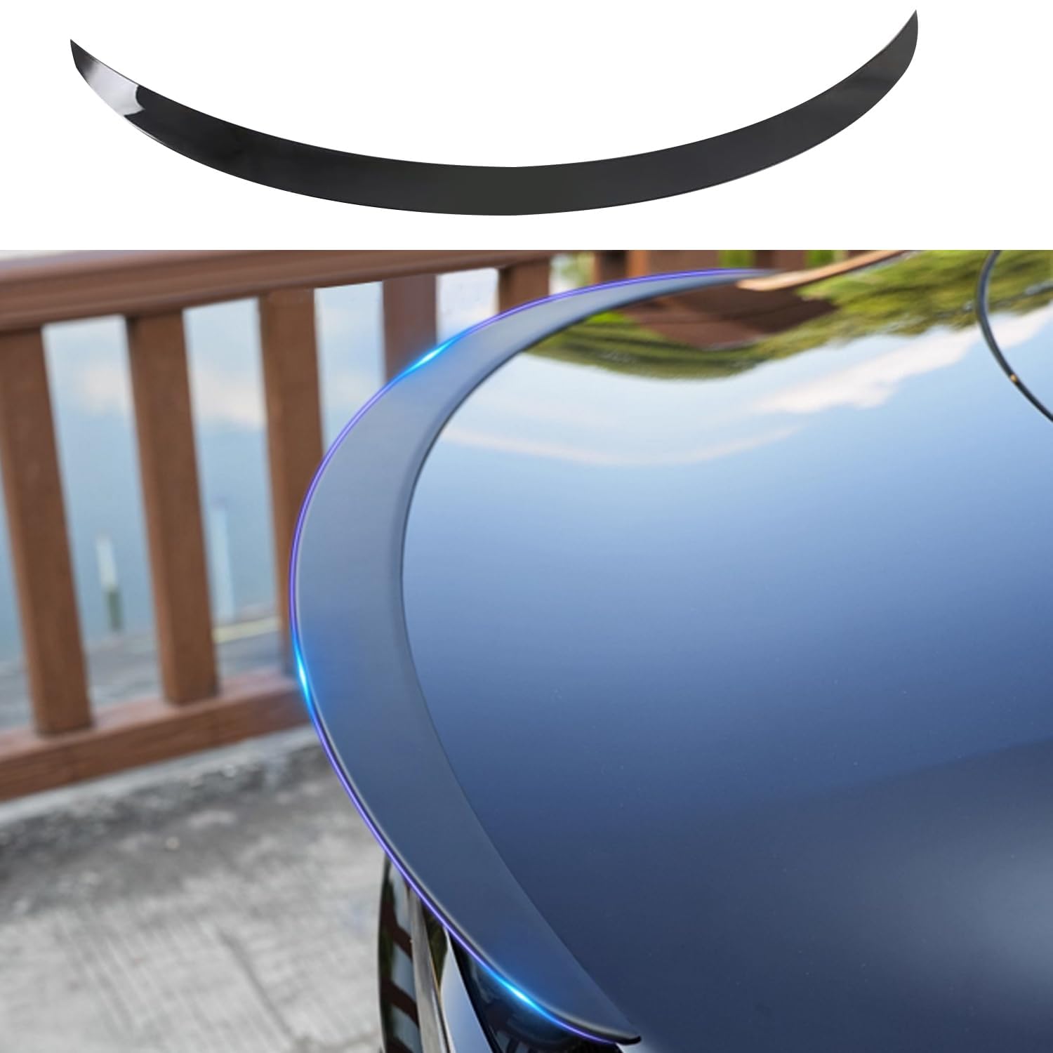 WENINETIES 1Pcs Rear Trunk Spoiler for Tesla Model 3 2016-2023, Vehicle Exterior Upgrade, Performance Enhancement, Precision Molded, Sleek Design, Sporty Appearance