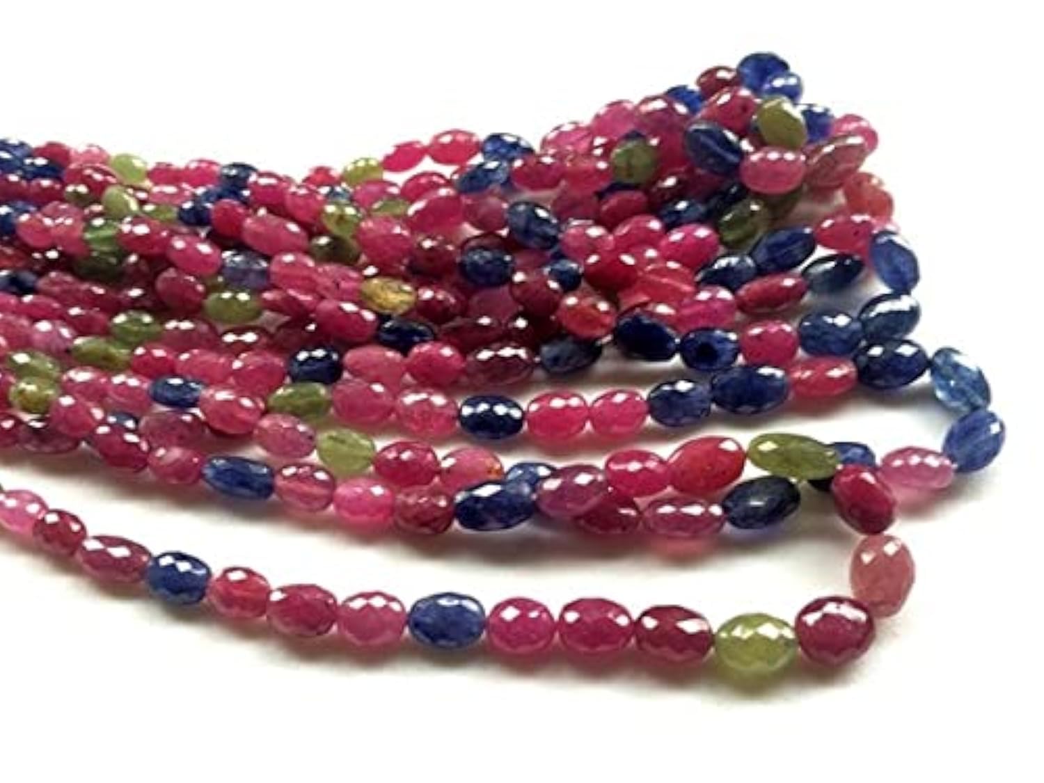 Multi Sapphire perles naturelles ovales pour remplacer les faux bijoux